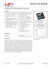 SI53119-A03AGMR Datasheet Cover