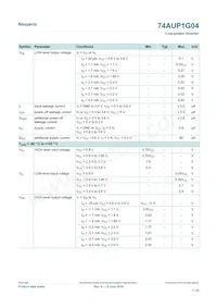 74AUP1G04GS Datasheet Page 7