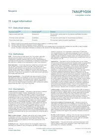 74AUP1G04GS Datasheet Page 21