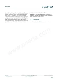 74AUP1G04GS Datasheet Page 22