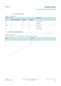 74AUP1G07GS Datasheet Page 4