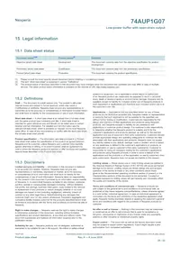 74AUP1G07GS Datasheet Page 20