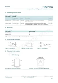 74AUP1T02GWH Datasheet Page 2