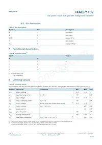 74AUP1T02GWH Datasheet Page 3