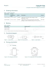 74AUP1T04GWH Datasheet Page 2