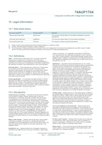 74AUP1T04GWH Datasheet Pagina 13