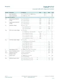 74AUP1T17GXH Datasheet Page 5