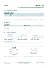 74AUP1T86GWH Datasheet Page 2