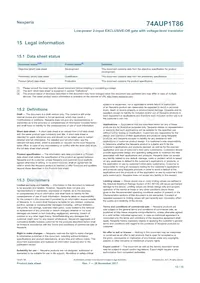 74AUP1T86GWH Datasheet Page 13