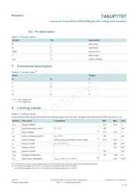 74AUP1T87GXH Datasheet Page 3