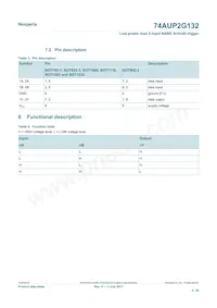 74AUP2G132GD Datasheet Page 4