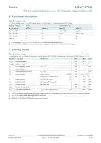 74AVC16T245EV/G Datasheet Page 5