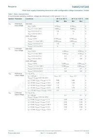 74AVC16T245EV/G Datasheet Page 7