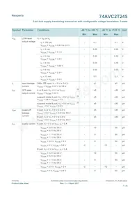 74AVC2T245GUX Datasheet Page 7