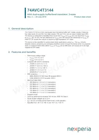 74AVC4T3144GU12X Datasheet Cover