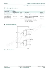74HCT123D-Q100 Datasheet Page 2