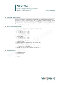 74LV1T04GXH Datenblatt Cover