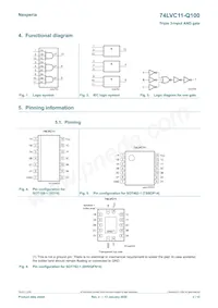 74LVC11PW-Q100J Datasheet Page 2