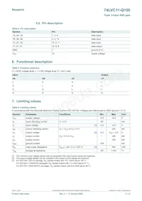 74LVC11PW-Q100J Datasheet Page 3