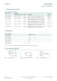 74LVC1G27GF Datasheet Page 2