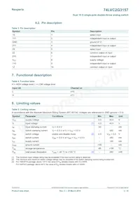 74LVC2G3157DPJ Datasheet Page 3
