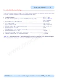 FT2232C-REEL Datasheet Pagina 16