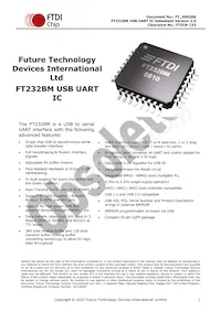 FT232BM-REEL數據表 封面