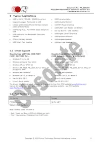 FT232BM-REEL Datasheet Page 2