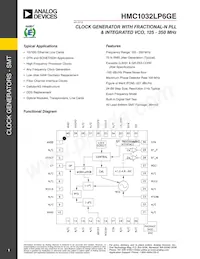 HMC1032LP6GE 데이터 시트 표지