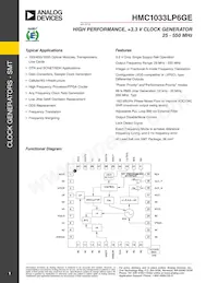 HMC1033LP6GETR Datasheet Cover
