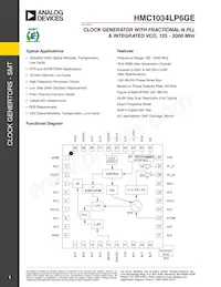 HMC1034LP6GE Datenblatt Cover