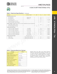 HMC701LP6CETR Datasheet Page 4