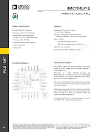HMC704LP4E Datasheet Cover