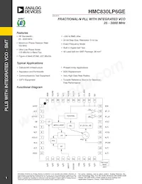 HMC830LP6GE Datasheet Cover