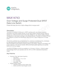 MAX14743AEWC+T Datasheet Cover