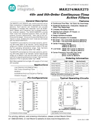 MAX275BC/D Datasheet Cover