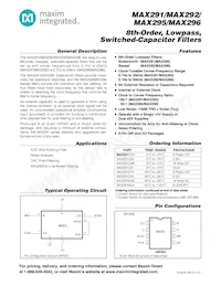 MAX295C/D Datasheet Cover