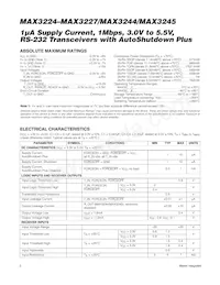 MAX3225CTP+ Datasheet Pagina 2