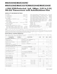 MAX3225ECPP+ Datasheet Pagina 2