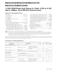 MAX3241EEAI+TG071 Datasheet Page 2