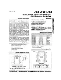 MAX327C/D Datasheet Copertura