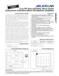 MAX9877EWP+CG2 Datenblatt Cover