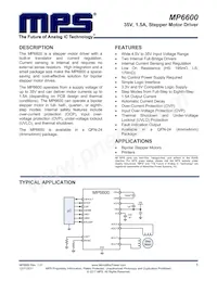 MP6600GR-P Datasheet Cover