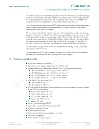 PCAL6416AEX1Z Datasheet Page 2