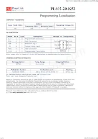 PL602-20-K52TC Datasheet Cover