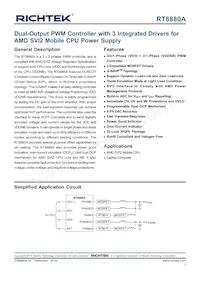 RT8880AGQW Datasheet Cover