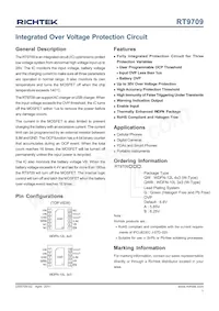 RT9709BGQWB Datasheet Cover