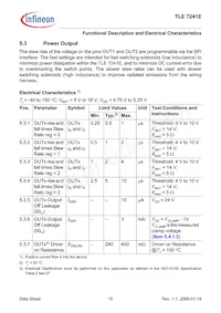 TLE7241EXUMA2 Datasheet Page 15