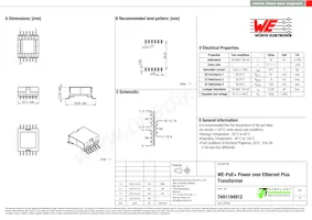 7491194912 Datasheet Copertura