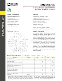 HMC675LP3ETR Datasheet Cover